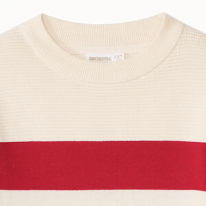 Pull manches longues rayé en tricot garçon 