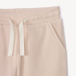 Ensemble jogging velours en nid d'abeille pour bébé fille 