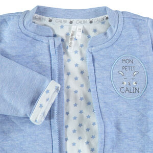 Ensemble avec gilet zippé à croisillons et pantalon élastiqué 