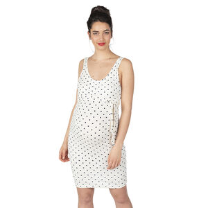 Robe de grossesse sans manches avec liens à nouer 