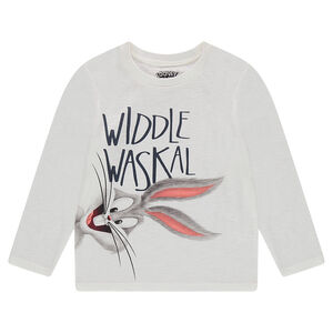 Tee-shirt manches longues en jersey slub avec print Warner/Looney Tunes Bugs Bunny 