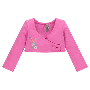 Boléro manches longues print girafe et noeud cousu 