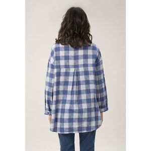 Chemise manches longues de grossesse à carreaux 