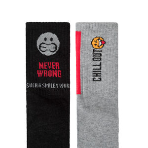 Lot de 2 paires de chaussettes hautes motif SmileyWorld 
