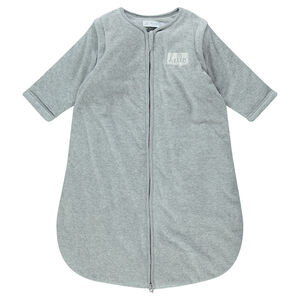 Turbulette unie en velours à manches amovibles 