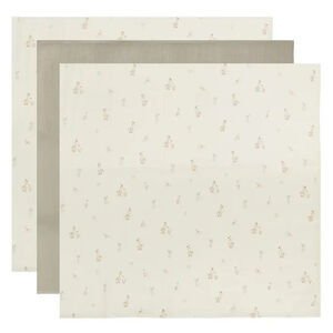Lot de 3 lingettes tetra 70x70cm Dear Goose Ecru 