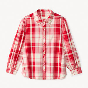 Chemise manches longues à carreaux fille 