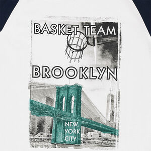 Junior - Tee-shirt manches courtes raglan avec print fantaisie 