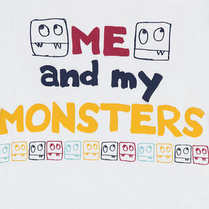 Tee-shirt manches longues en jersey avec motif fantaisie printé 