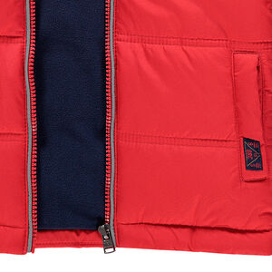 Doudoune matelassée à capuche doublure polaire 