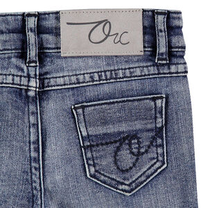 Jeans effet used coupe slim avec taches de peinture 