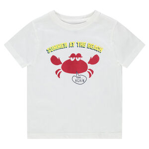 Tee-shirt manches courtes en jersey avec print fantaisie esprit vacances 