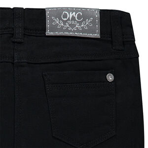 Pantalon en twill coupe slim uni 