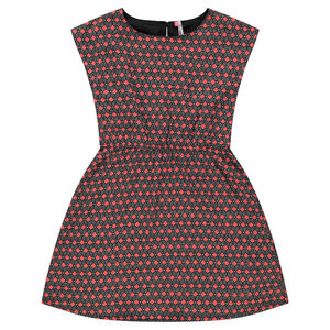 Junior - Robe en voile de viscose imprimée fantaisie 