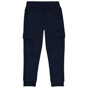 Jogging molleton uni à poches cargo garçon 