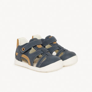 Sandales velcro à empiècements contrastés pour bébé garçon 