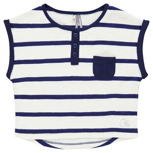 Junior - Tee-shirt court manches courtes côtelé 