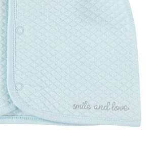 Gilet à croisillons et inscription printée 