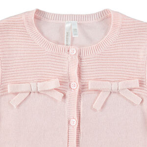 Gilet en tricot avec noeuds plats ton sur ton 