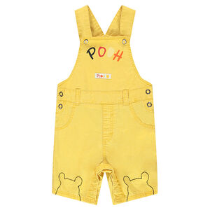 Salopette short en coton armuré Disney Winnie l'Ourson 