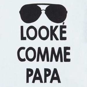 Tee-shirt manches longues en jersey avec print fantaisie et col pressionné 