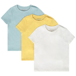 Lot de 3 t-shirts manches courtes en jersey uni pour bébé garçon 