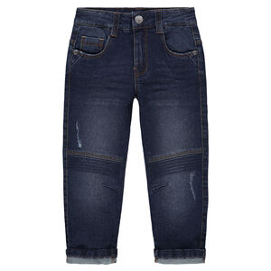 Jeans effet used et crinkle 