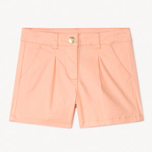 Short en twill uni effet pince fille 