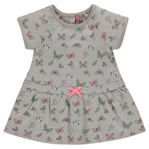 Robe en molleton imprimée papillons 