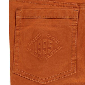 Pantalon coupe slim effet crinkle avec rabats  