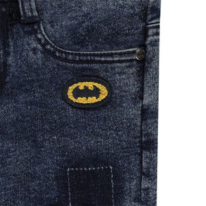 Jeans droit effet délavé avec badge Warner Batman 