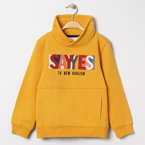 Sweat en molleton à capuche avec inscription printée 