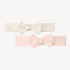 Lot de 2 bandeaux fantaisie avec nœud pour bébé fille 