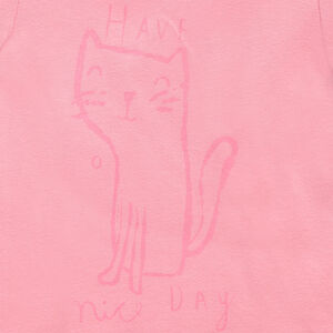 Tee-shirt manches longues print chat fantaisie 