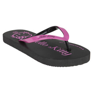 Tongs Hello Kitty noires et fushia  