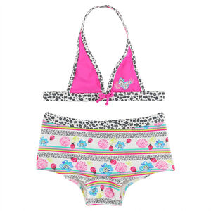 Maillot de bain 2 pièces imprimé fantaisie 