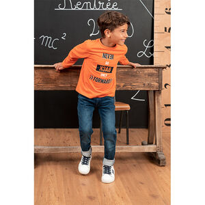 Jean effet used à poches 