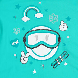 Sous-pull de ski col cheminée print Smiley 