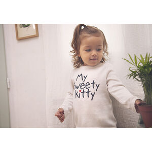 Pull en tricot à message pour bébé fille 