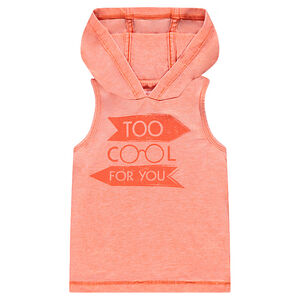 Debardeur maille à capuche 