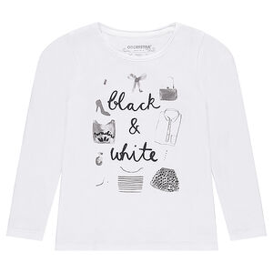 Tee-shirt manches longues en jersey avec print fantaisie 