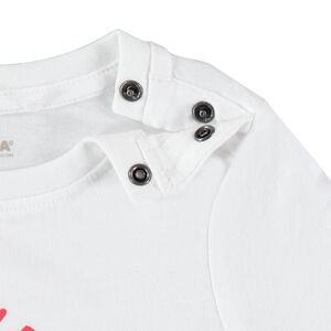 T-shirt manches longues effet 2 en 1 print camion de pompier 
