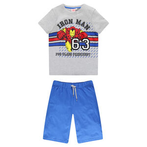 Junior - Pyjama en jersey court Marvel print Iron Man 