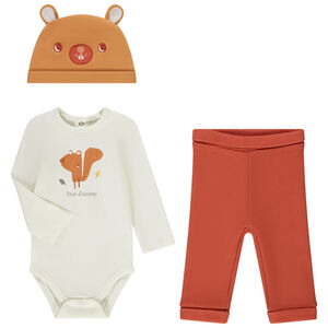 Ensemble ludique 3 pièces motif écureuil pour bébé garçon 
