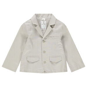 Blazer de cérémonie en coton et lin avec poches 