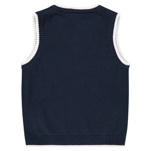 Pull sans manches avec col V 