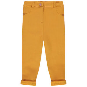 Jegging uni à bouton gravé 