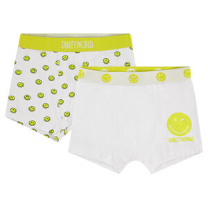 Junior - Lot de 2 boxers en coton print Smiley 