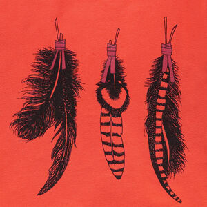 Tee-shirt manches longues uni print fantaisie 