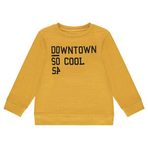 Sweat en molleton fantaisie avec texte printé 